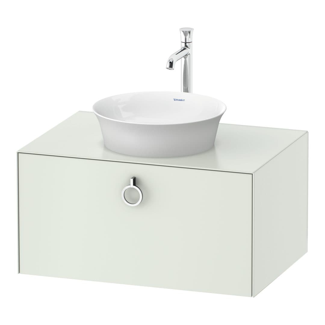 Duravit White Tulip – Έπιπλο Νιπτήρα – 800 mm, για κονσόλα, 1 συρτάρι, νιπτήρας κέντρο, Chrome High Gloss – White Satin Matt, Lacquer (WT498003636)