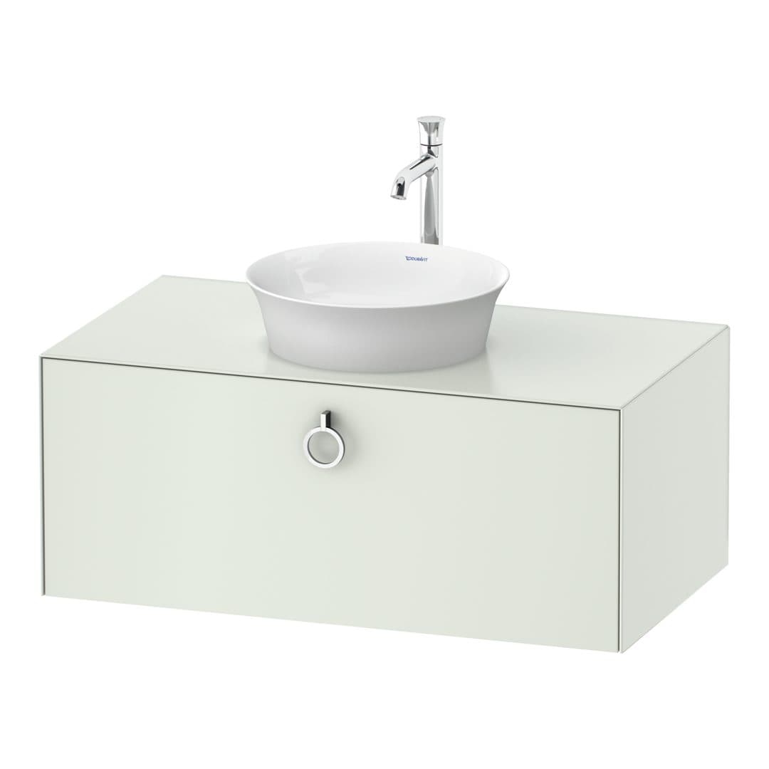 Duravit White Tulip – Έπιπλο Νιπτήρα – 1000 mm, για κονσόλα, 1 συρτάρι, νιπτήρας κέντρο, Chrome High Gloss – White Satin Matt, Lacquer (WT498103636)
