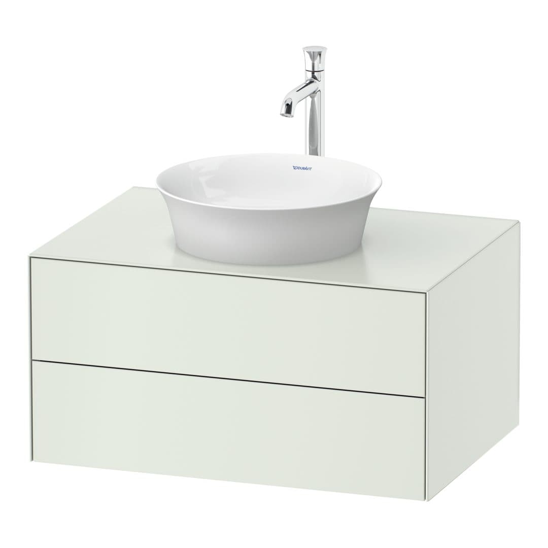 Duravit White Tulip – Έπιπλο Νιπτήρα – 800 mm, για κονσόλα, 2 συρτάρια, νιπτήρας κέντρο – White Satin Matt, Lacquer (WT498503636)