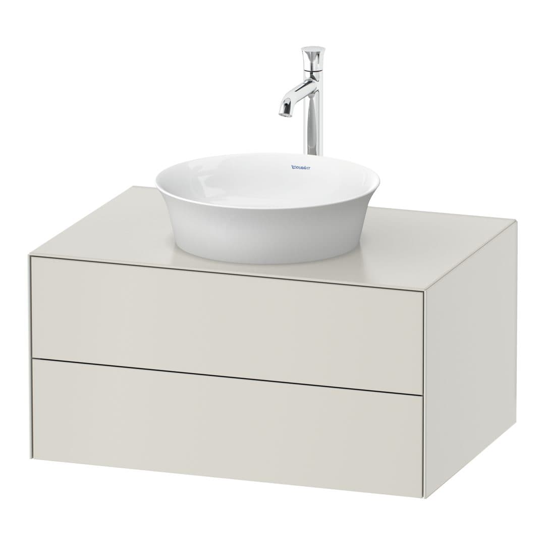 Duravit White Tulip – Έπιπλο Νιπτήρα – 800 mm, για κονσόλα, 2 συρτάρια, νιπτήρας κέντρο – Nordic white Satin Matt, Lacquer (WT498503939)