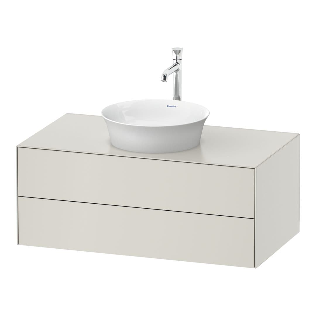 Duravit White Tulip – Έπιπλο Νιπτήρα – 1000 mm, για κονσόλα, 2 συρτάρια, νιπτήρας κέντρο – Nordic white Satin Matt, Lacquer (WT498603939)