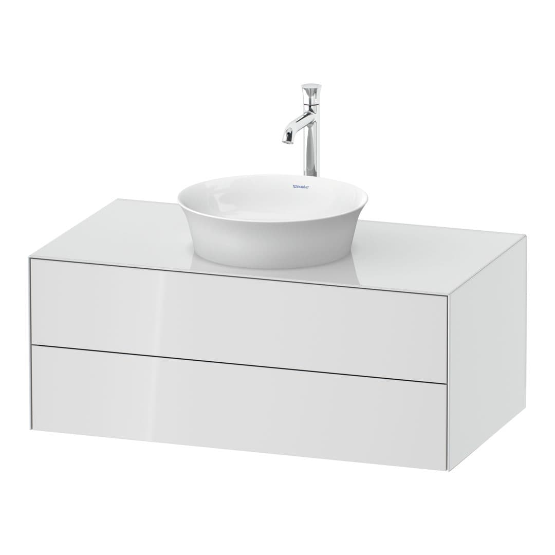 Duravit White Tulip – Έπιπλο Νιπτήρα – 1000 mm, για κονσόλα, 2 συρτάρια, νιπτήρας κέντρο – White High Gloss, Lacquer (WT498608585)