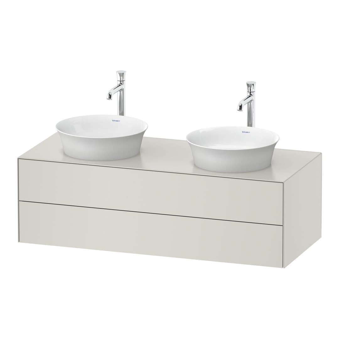 Duravit White Tulip – Έπιπλο Νιπτήρα – 1300 mm, για κονσόλα, 2 συρτάρια – Nordic white Satin Matt, Lacquer (WT4988B3939)