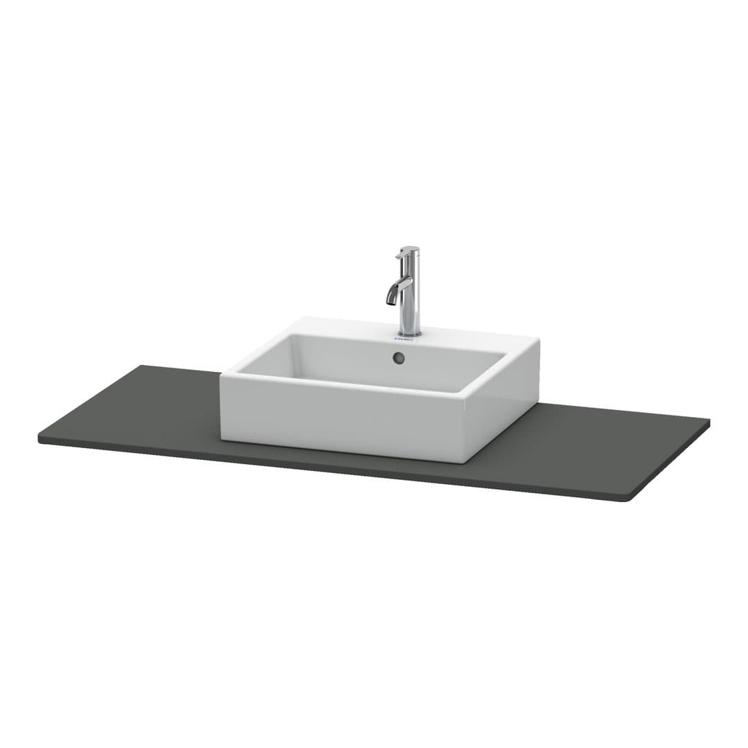 Duravit XSquare – Πάγκος Νιπτήρα – 800 mm, νιπτήρας κέντρο – Graphite Matt, Decor (XS060D04949)