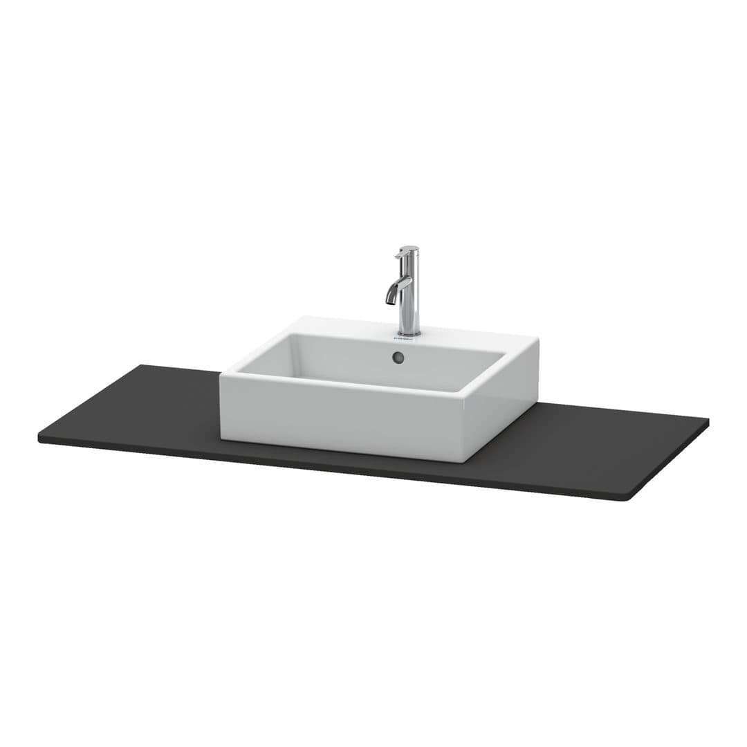 Duravit XSquare – Πάγκος Νιπτήρα – 800 mm, νιπτήρας κέντρο – Graphite Super Matt, Decor (XS060D08080)