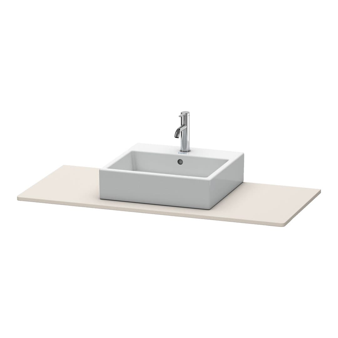 Duravit XSquare – Πάγκος Νιπτήρα – 800 mm, νιπτήρας κέντρο – Taupe Super Matt, Decor (XS060D08383)