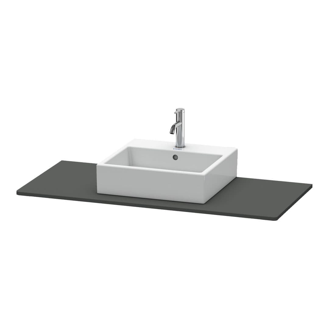 Duravit XSquare – Πάγκος Νιπτήρα – 1200 mm, νιπτήρας κέντρο – Graphite Matt, Decor (XS060F04949)