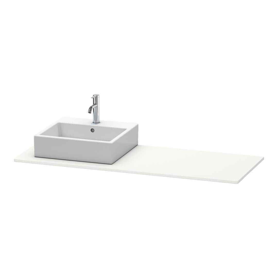 Duravit XSquare – Πάγκος Νιπτήρα – 1400 mm, νιπτήρας αριστερά – White Satin Matt, Lacquer (XS060GL3636)