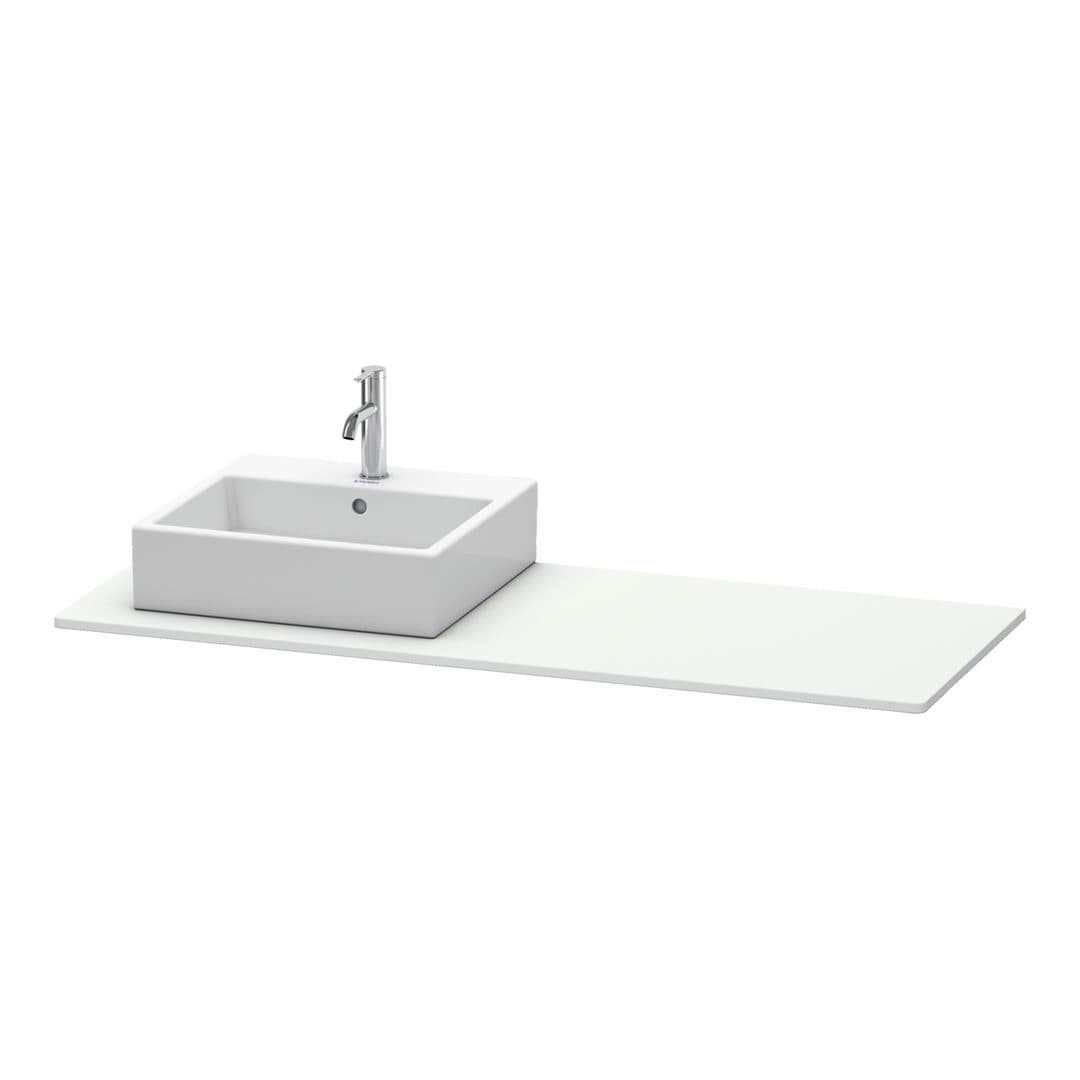 Duravit XSquare – Πάγκος Νιπτήρα – 1400 mm, νιπτήρας αριστερά – Nordic white Satin Matt, Lacquer (XS060GL3939)