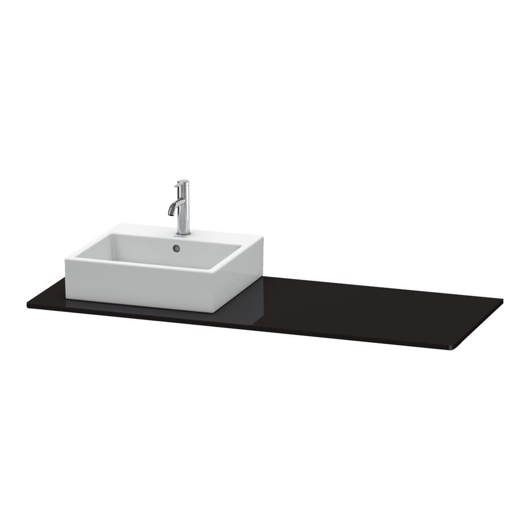 Duravit XSquare – Πάγκος Νιπτήρα – 1400 mm, νιπτήρας αριστερά – Black High Gloss, Lacquer (XS060GL4040)