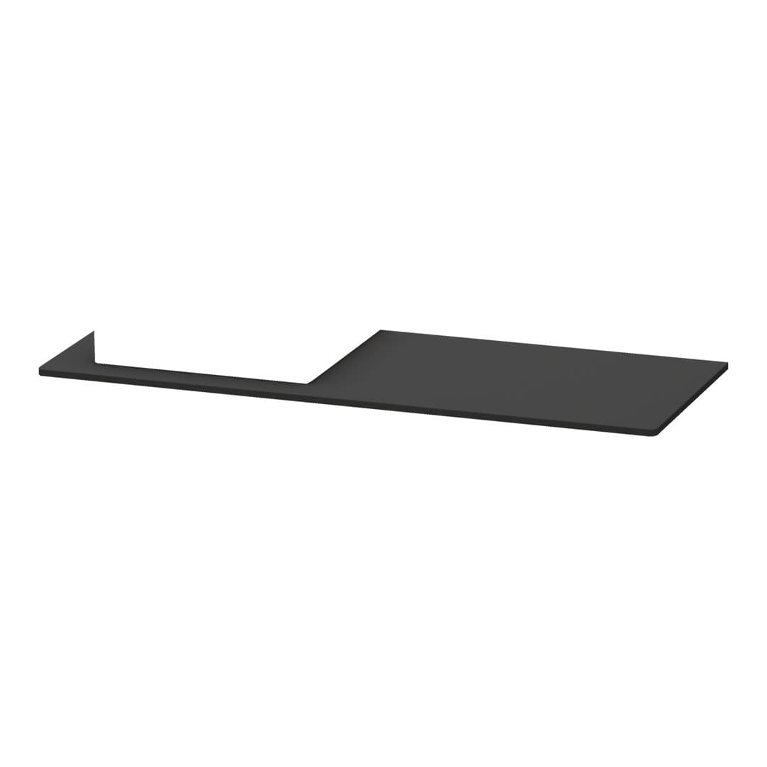Duravit XSquare – Πάγκος Νιπτήρα – 1400 mm, νιπτήρας αριστερά – Graphite Super Matt, Decor (XS060GL8080)