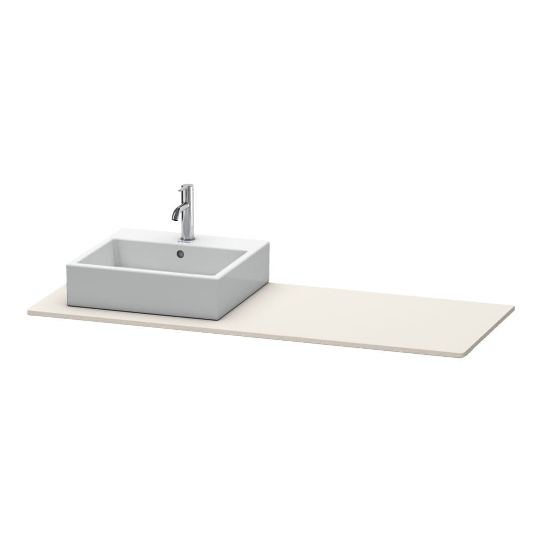 Duravit XSquare – Πάγκος Νιπτήρα – 1400 mm, νιπτήρας αριστερά – Taupe Super Matt, Decor (XS060GL8383)