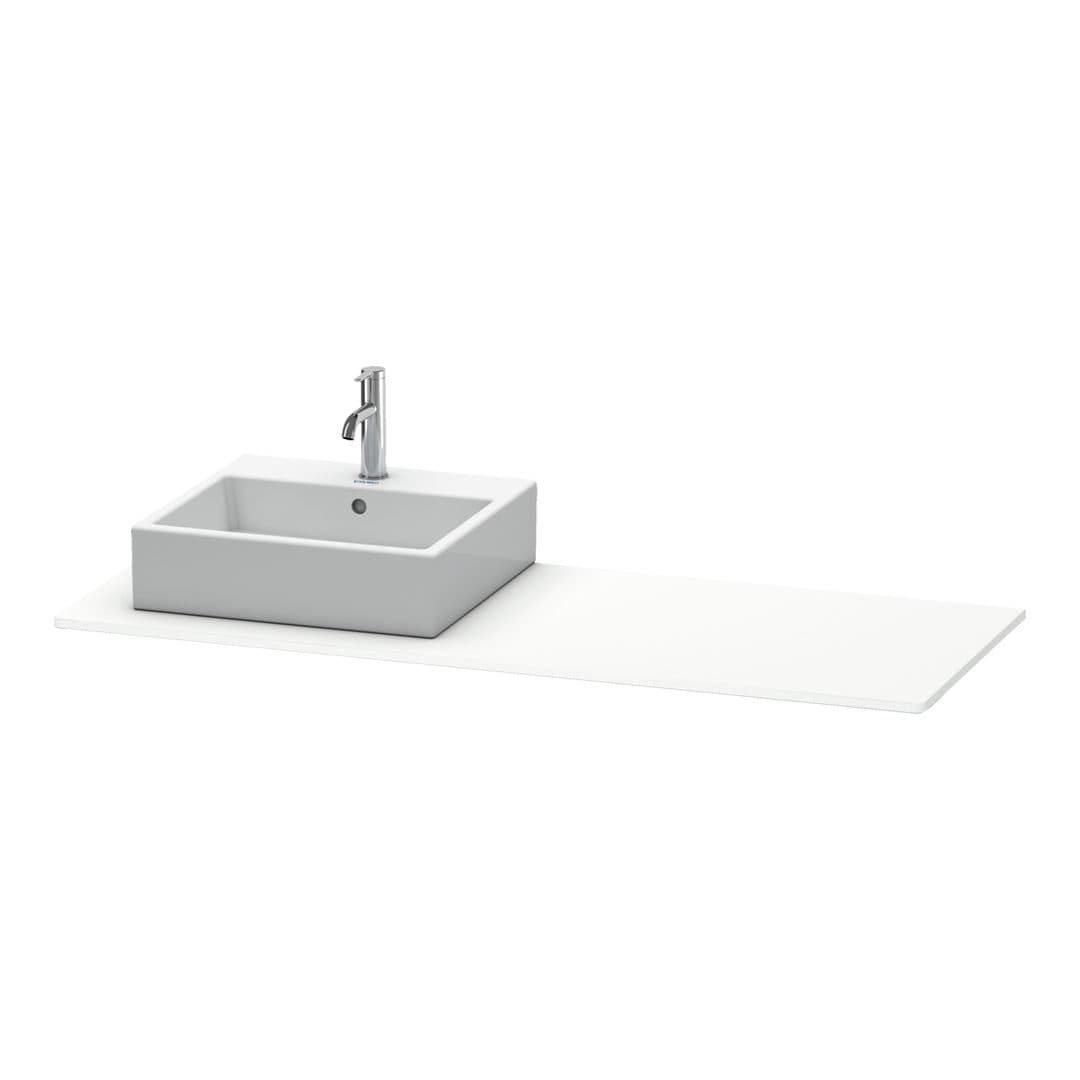 Duravit XSquare – Πάγκος Νιπτήρα – 1400 mm, νιπτήρας αριστερά – White Super Matt, Decor (XS060GL8484)