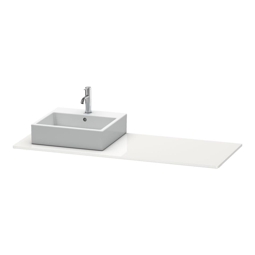 Duravit XSquare – Πάγκος Νιπτήρα – 1400 mm, νιπτήρας αριστερά – White High Gloss, Lacquer (XS060GL8585)