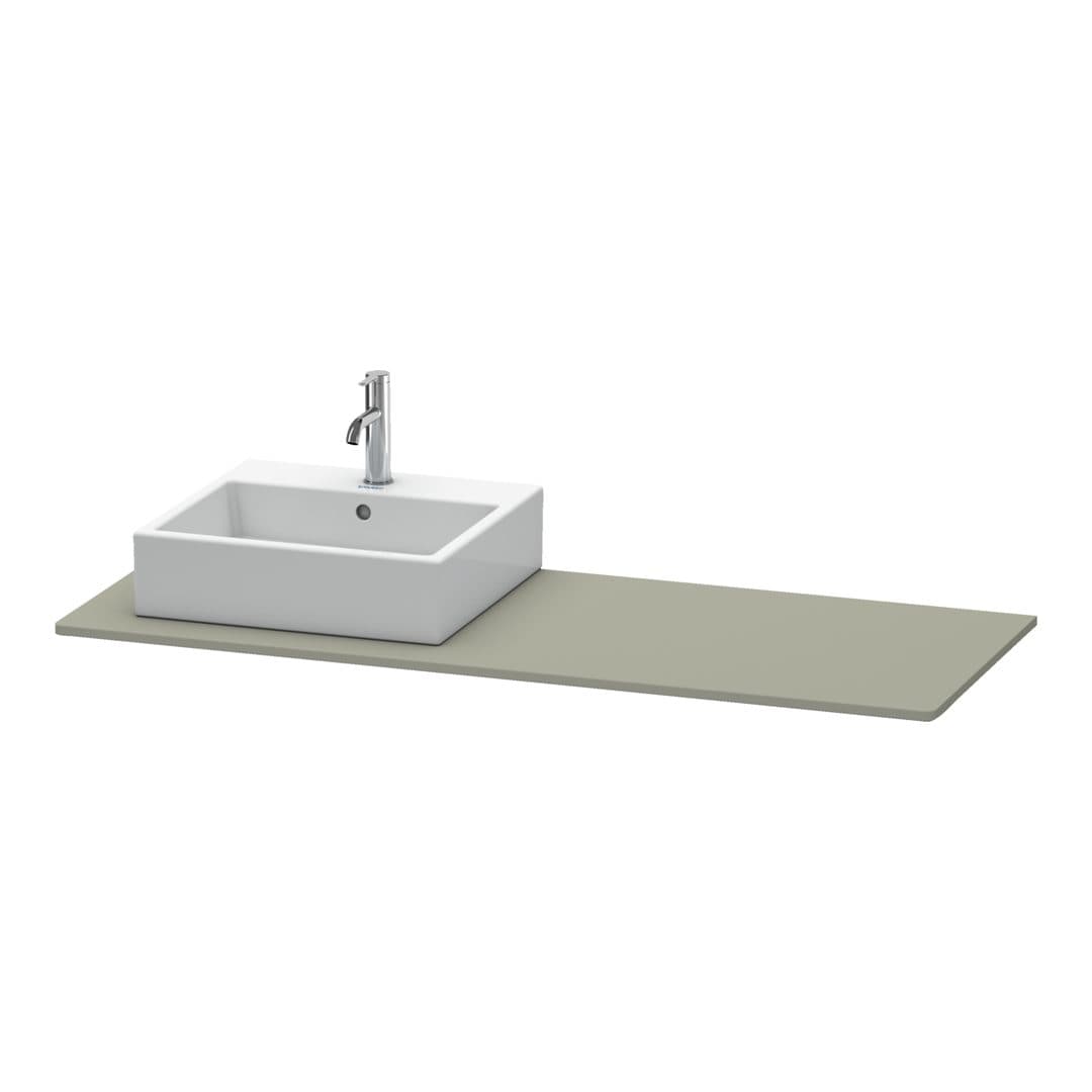 Duravit XSquare – Πάγκος Νιπτήρα – 1400 mm, νιπτήρας αριστερά – Stone grey Satin Matt, Lacquer (XS060GL9292)