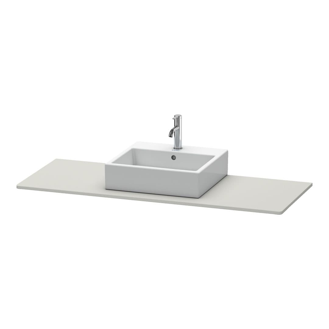Duravit XSquare – Πάγκος Νιπτήρα – 1400 mm, νιπτήρας κέντρο – Concrete grey Matt, Decor (XS060GM0707)