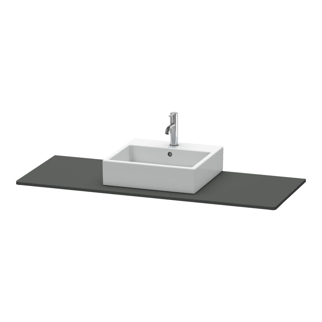 Duravit XSquare – Πάγκος Νιπτήρα – 1400 mm, νιπτήρας κέντρο – Graphite Matt, Decor (XS060GM4949)