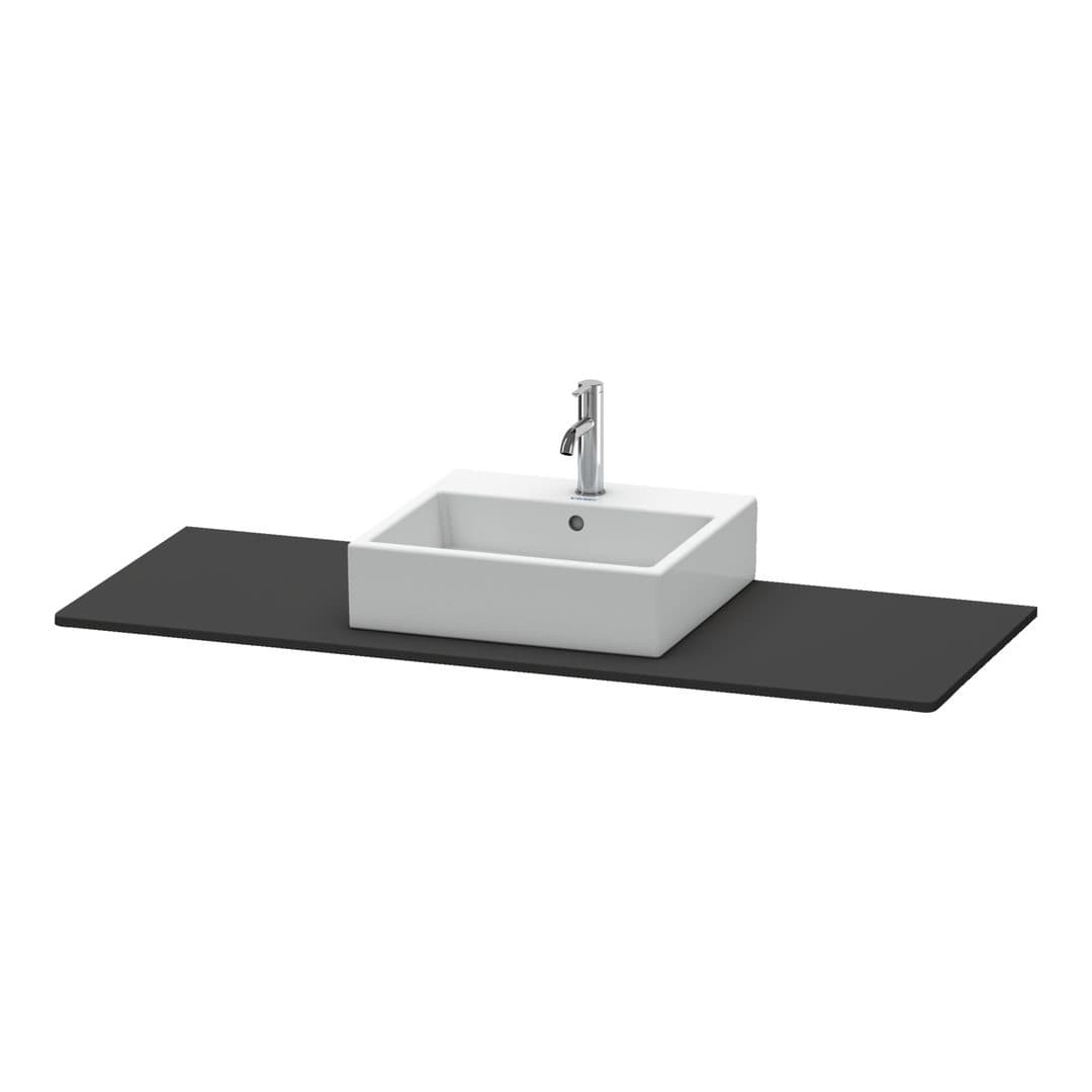 Duravit XSquare – Πάγκος Νιπτήρα – 1400 mm, νιπτήρας κέντρο – Graphite Super Matt, Decor (XS060GM8080)
