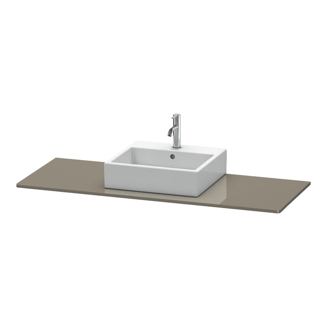 Duravit XSquare – Πάγκος Νιπτήρα – 1400 mm, νιπτήρας κέντρο – Flannel Grey High Gloss, Lacquer (XS060GM8989)