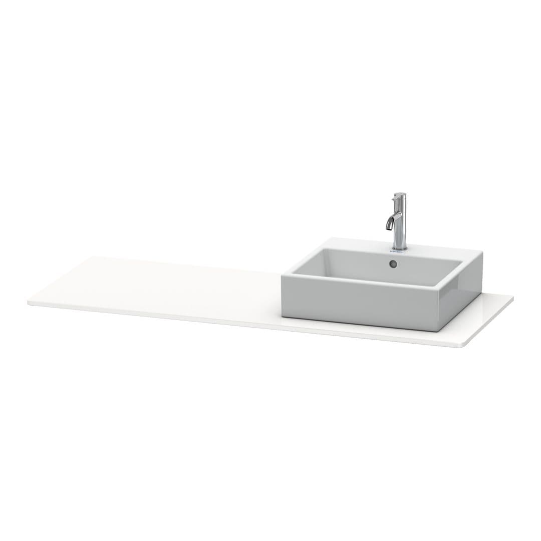Duravit XSquare – Πάγκος Νιπτήρα – 1400 mm, νιπτήρας δεξιά – White High Gloss, Decor (XS060GR2222)