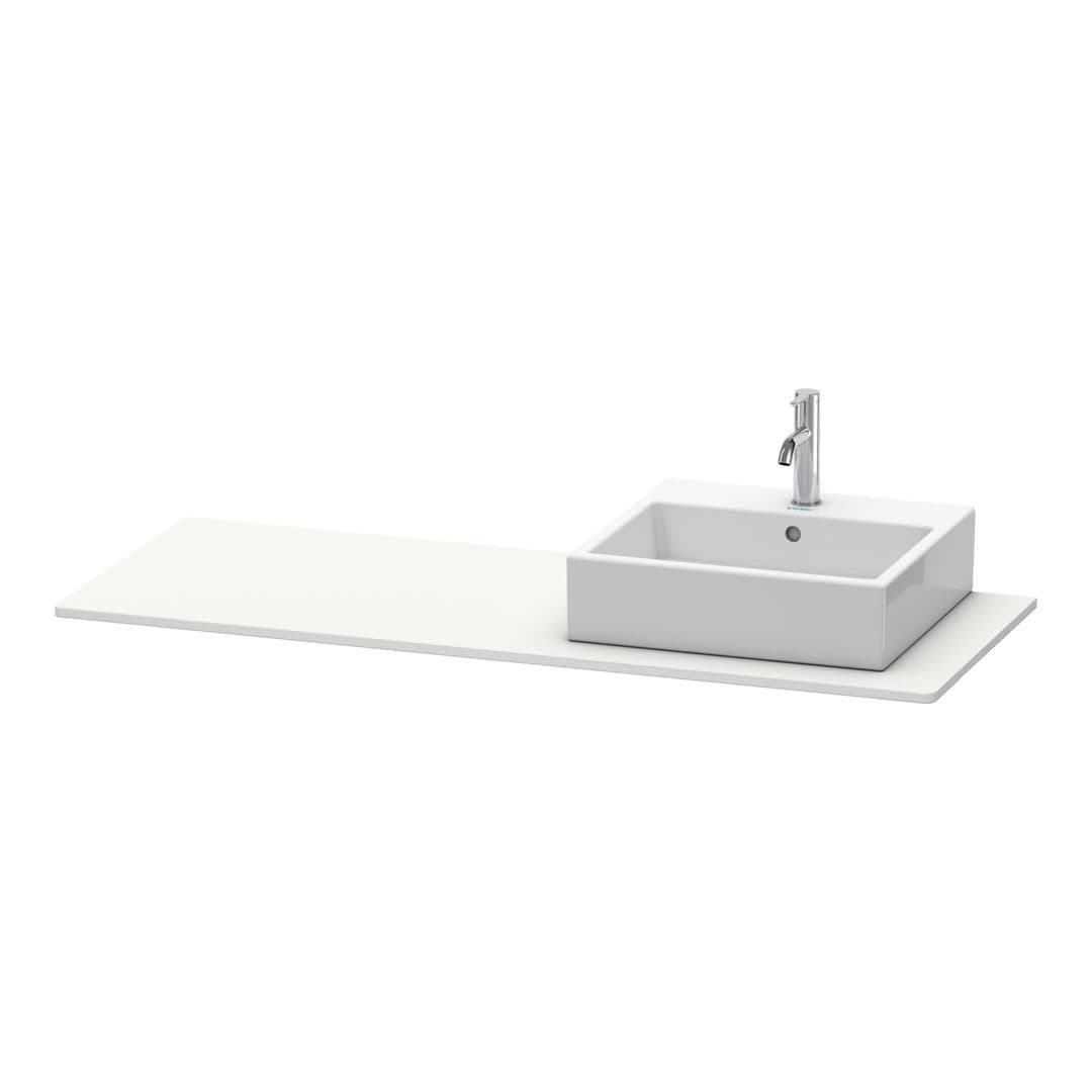 Duravit XSquare – Πάγκος Νιπτήρα – 1400 mm, νιπτήρας δεξιά – Nordic white Satin Matt, Lacquer (XS060GR3939)