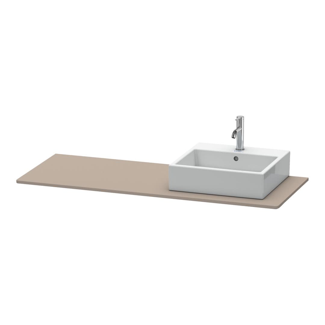 Duravit XSquare – Πάγκος Νιπτήρα – 1400 mm, νιπτήρας δεξιά – Basalte Matt, Decor (XS060GR4343)