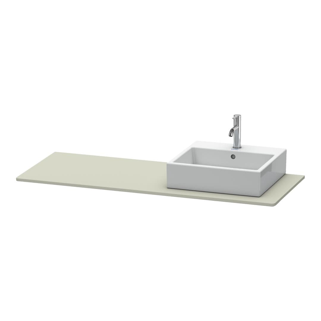 Duravit XSquare – Πάγκος Νιπτήρα – 1400 mm, νιπτήρας δεξιά – Taupe Satin Matt, Lacquer (XS060GR6060)