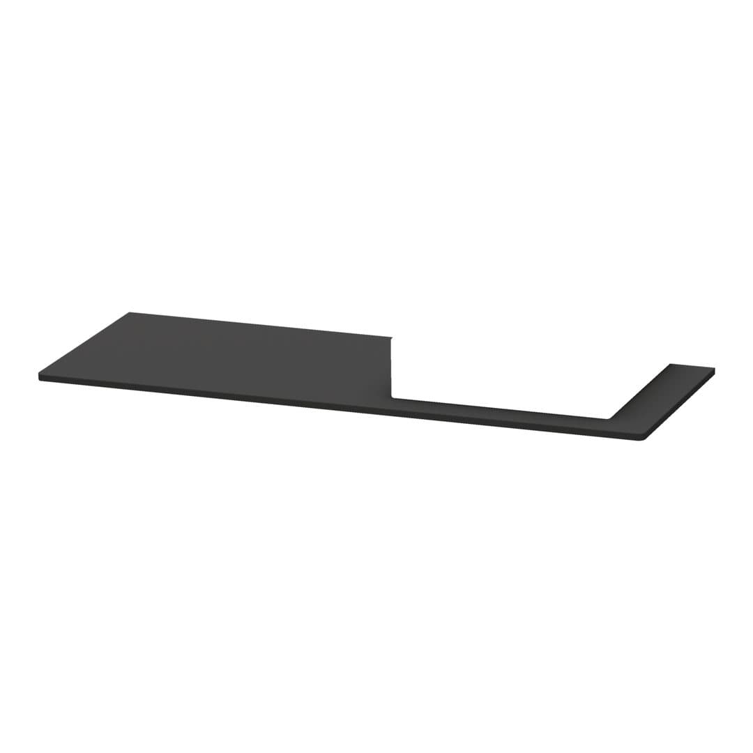 Duravit XSquare – Πάγκος Νιπτήρα – 1400 mm, νιπτήρας δεξιά – Graphite Super Matt, Decor (XS060GR8080)
