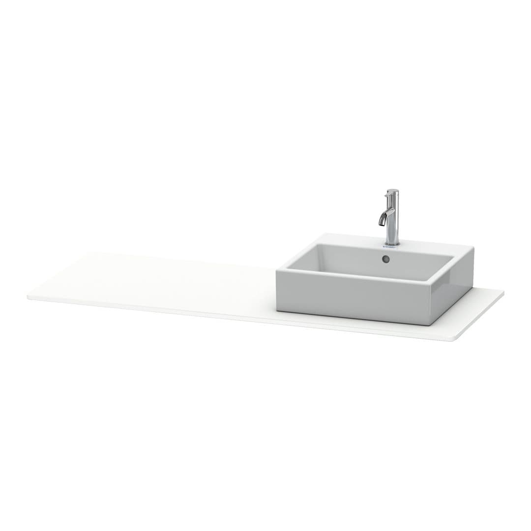 Duravit XSquare – Πάγκος Νιπτήρα – 1400 mm, νιπτήρας δεξιά – White Super Matt, Decor (XS060GR8484)