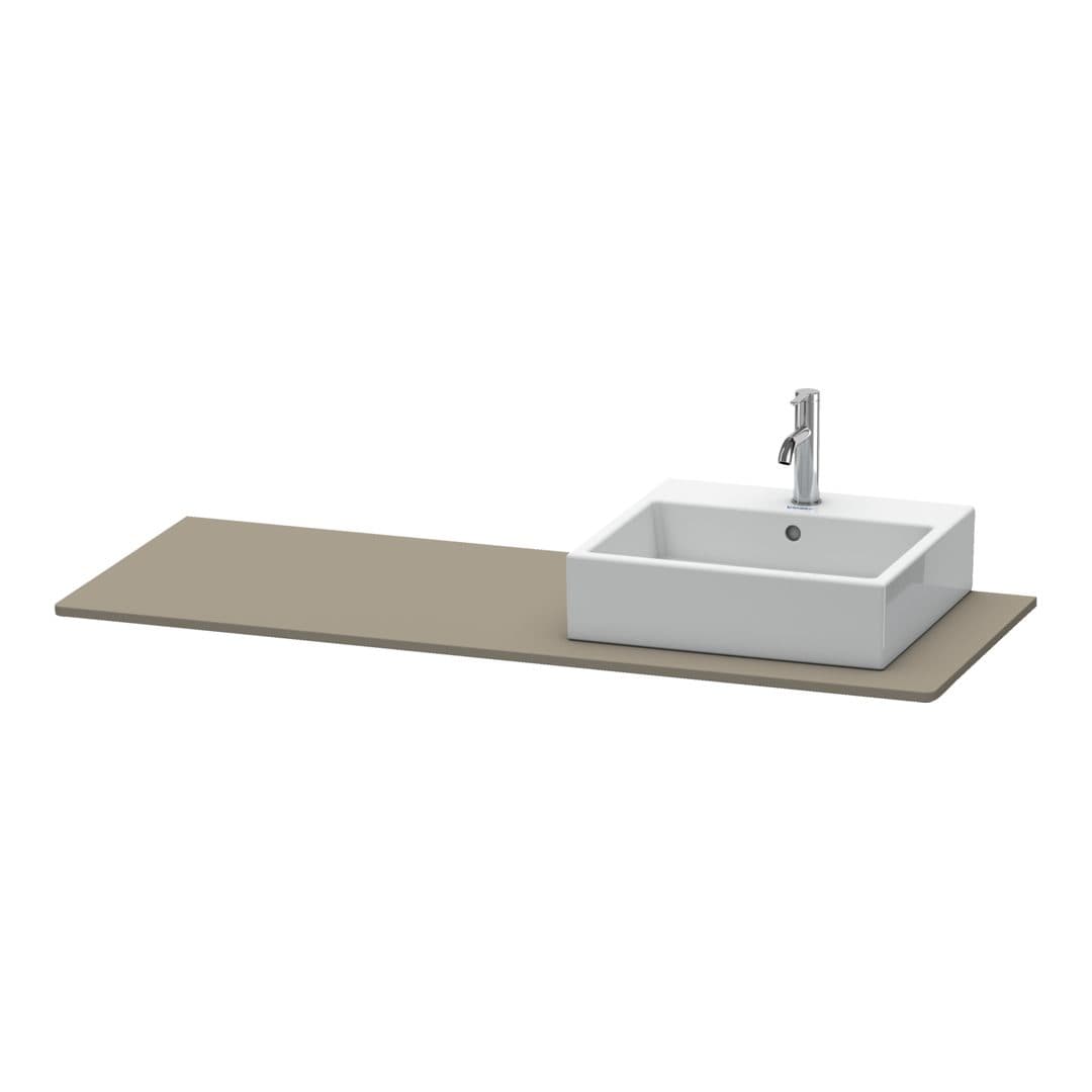 Duravit XSquare – Πάγκος Νιπτήρα – 1400 mm, νιπτήρας δεξιά – Flannel Grey Satin Matt, Lacquer (XS060GR9090)