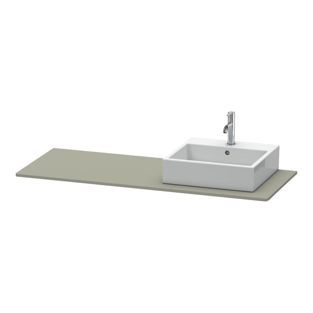 Duravit XSquare – Πάγκος Νιπτήρα – 1400 mm, νιπτήρας δεξιά – Stone grey Satin Matt, Lacquer (XS060GR9292)