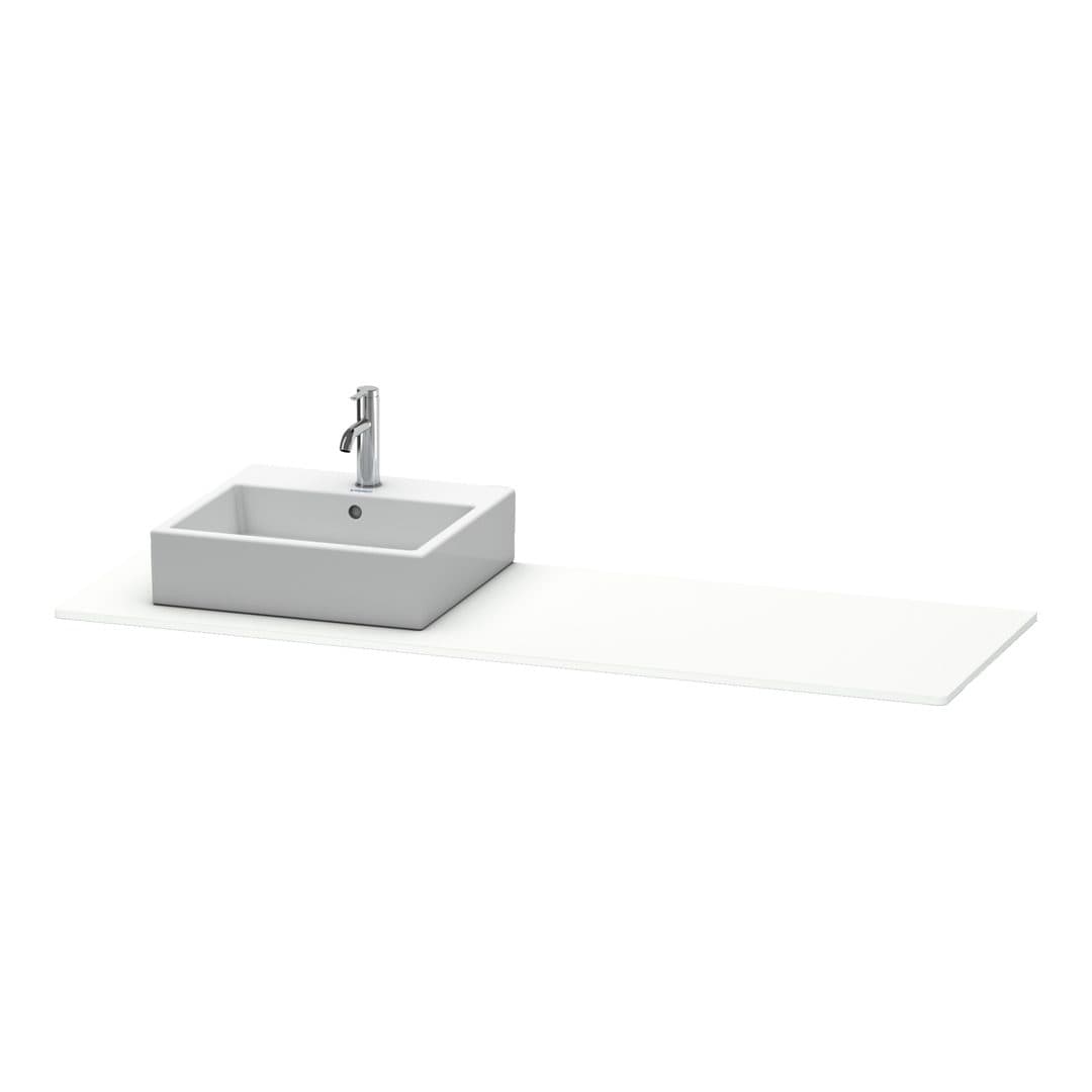 Duravit XSquare – Πάγκος Νιπτήρα – 1600 mm, νιπτήρας αριστερά – White Matt, Decor (XS060HL1818)