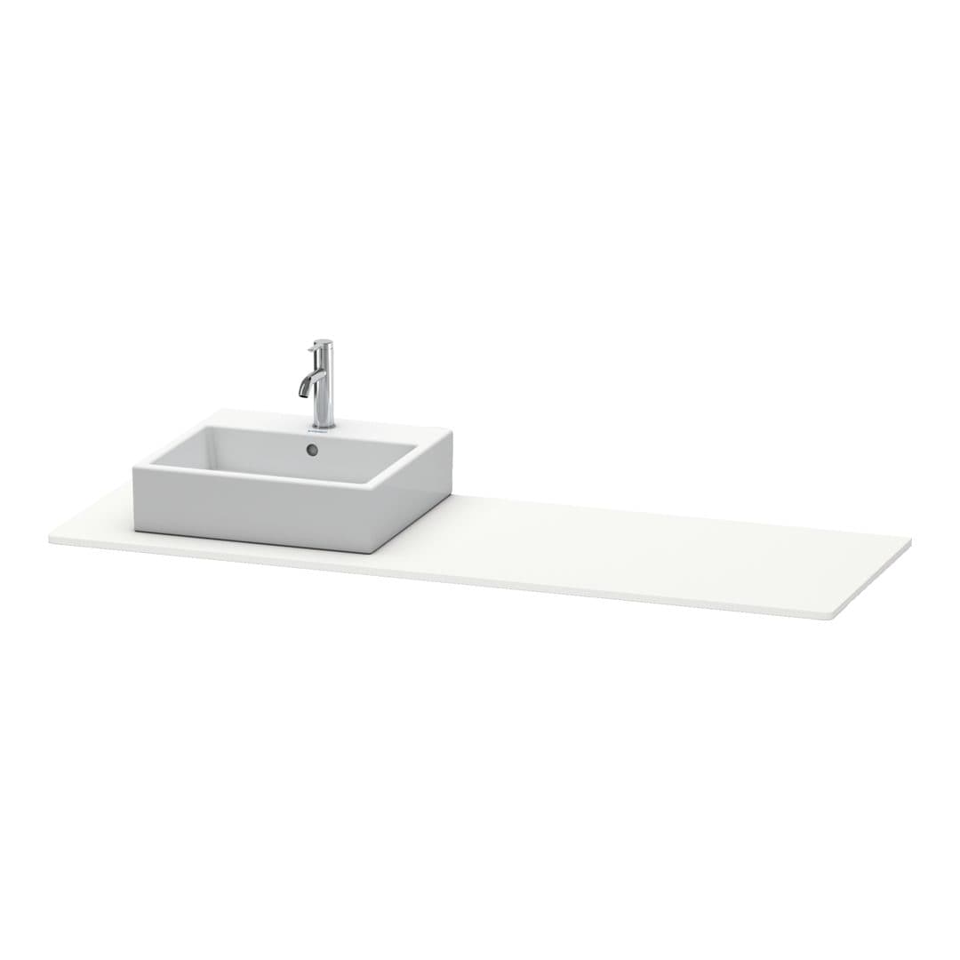 Duravit XSquare – Πάγκος Νιπτήρα – 1600 mm, νιπτήρας αριστερά – White Satin Matt, Lacquer (XS060HL3636)