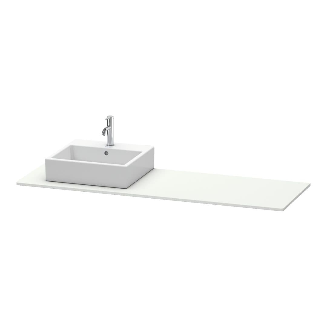 Duravit XSquare – Πάγκος Νιπτήρα – 1600 mm, νιπτήρας αριστερά – Nordic white Satin Matt, Lacquer (XS060HL3939)