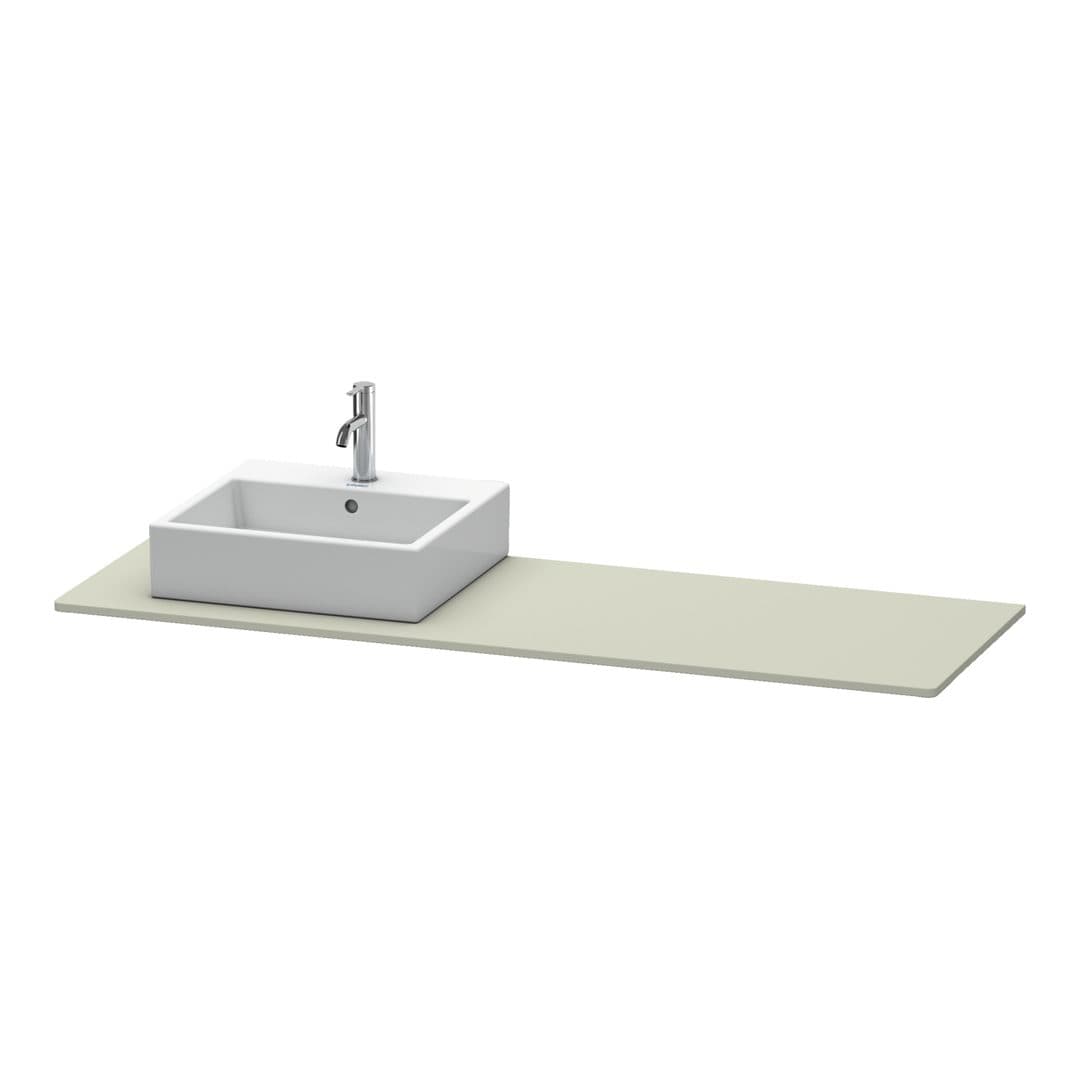 Duravit XSquare – Πάγκος Νιπτήρα – 1600 mm, νιπτήρας αριστερά – Taupe Satin Matt, Lacquer (XS060HL6060)