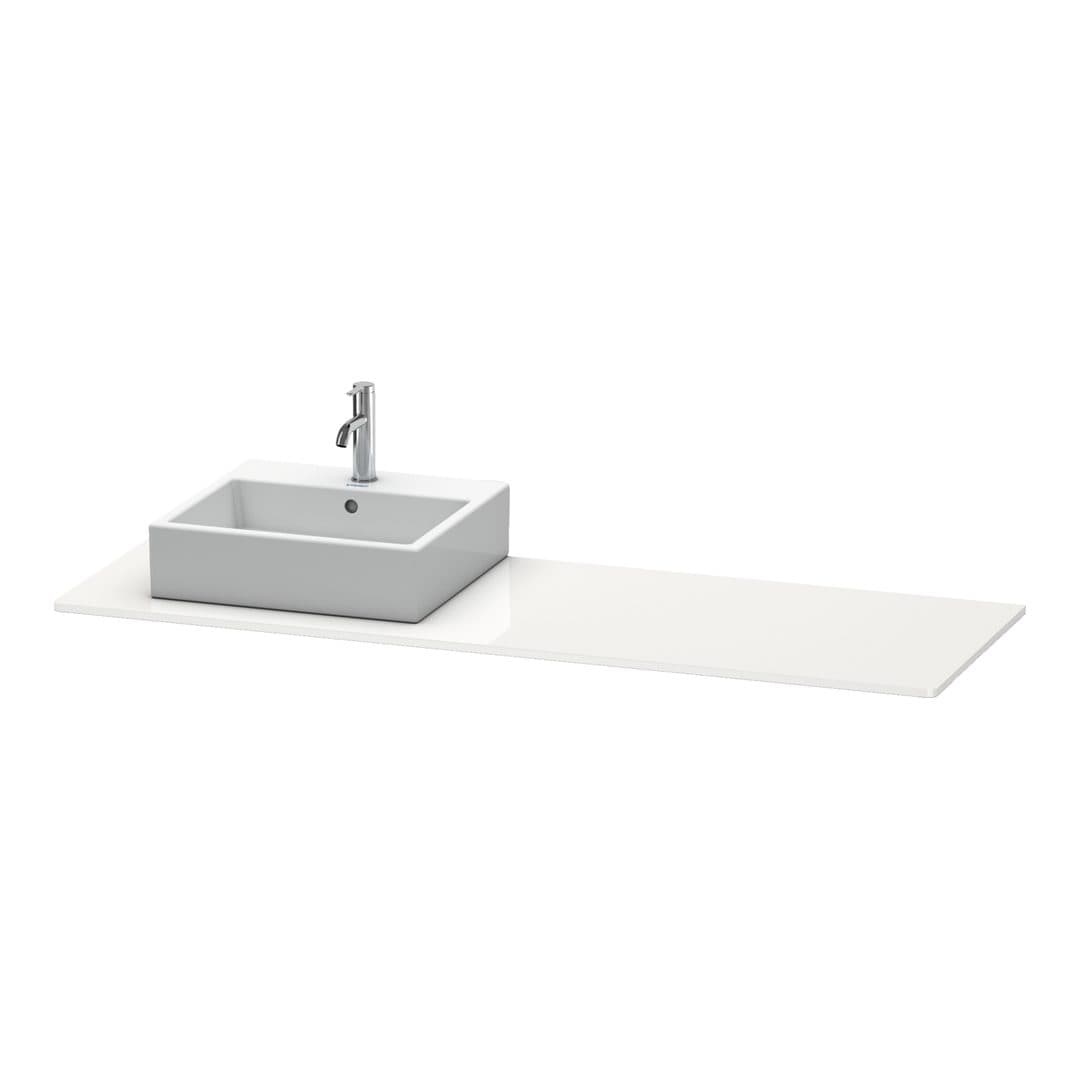 Duravit XSquare – Πάγκος Νιπτήρα – 1600 mm, νιπτήρας αριστερά – White High Gloss, Lacquer (XS060HL8585)