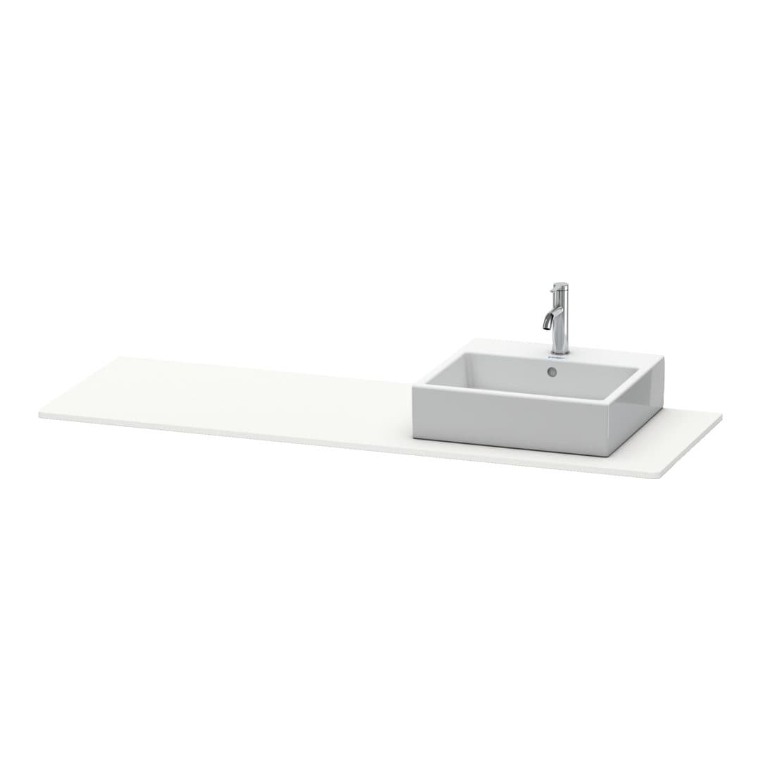 Duravit XSquare – Πάγκος Νιπτήρα – 1600 mm, νιπτήρας δεξιά – White Satin Matt, Lacquer (XS060HR3636)