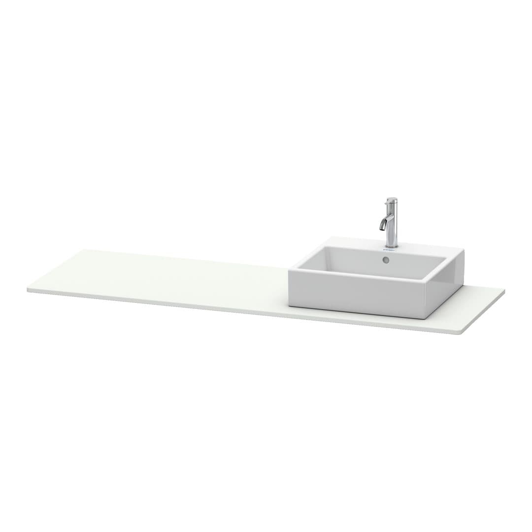 Duravit XSquare – Πάγκος Νιπτήρα – 1600 mm, νιπτήρας δεξιά – Nordic white Satin Matt, Lacquer (XS060HR3939)