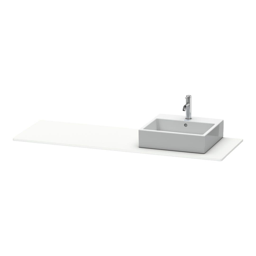Duravit XSquare – Πάγκος Νιπτήρα – 1600 mm, νιπτήρας δεξιά – White Super Matt, Decor (XS060HR8484)