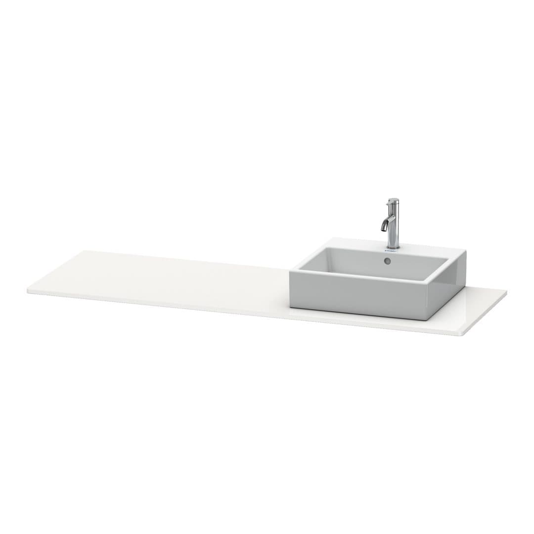 Duravit XSquare – Πάγκος Νιπτήρα – 1600 mm, νιπτήρας δεξιά – White High Gloss, Lacquer (XS060HR8585)