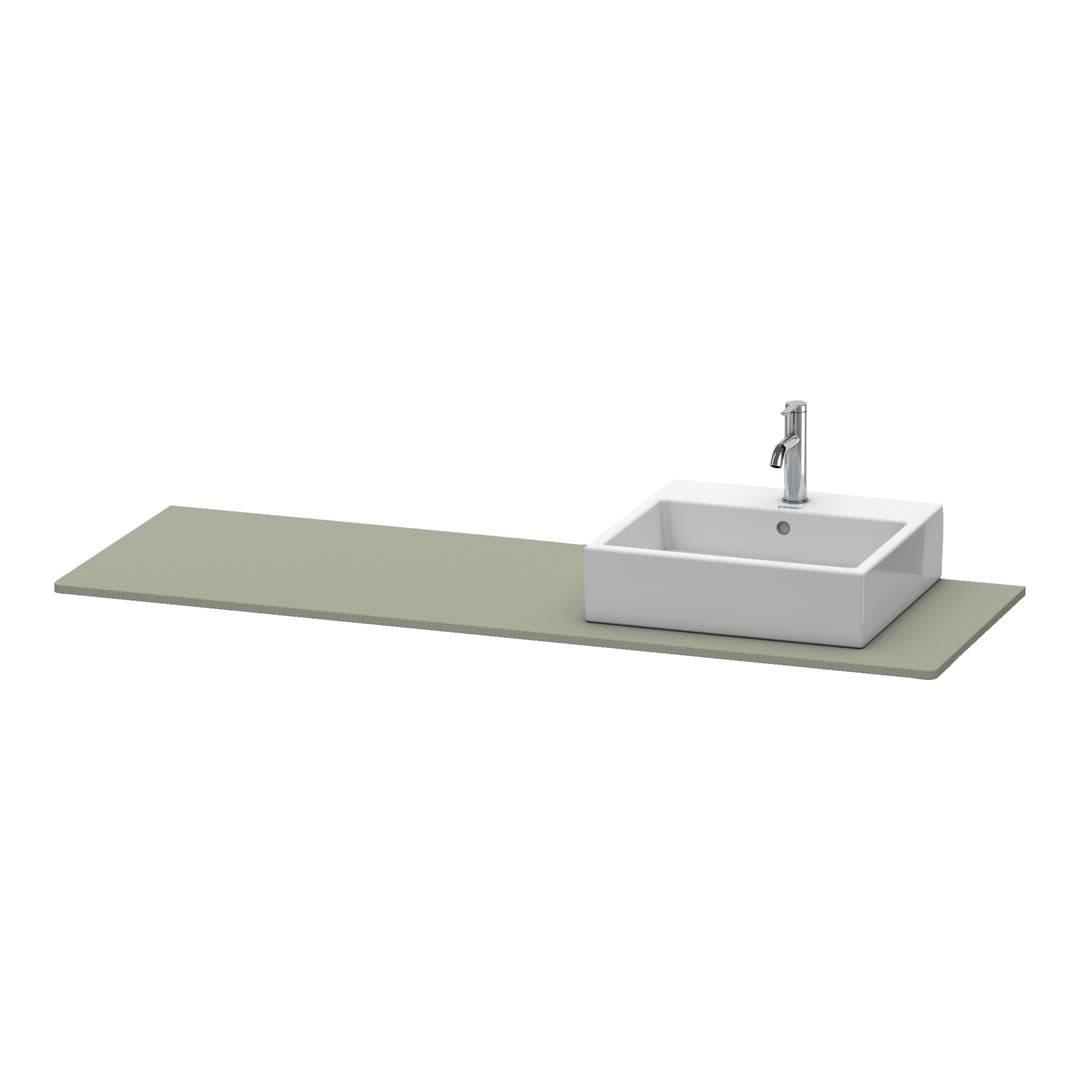 Duravit XSquare – Πάγκος Νιπτήρα – 1600 mm, νιπτήρας δεξιά – Stone grey Satin Matt, Lacquer (XS060HR9292)