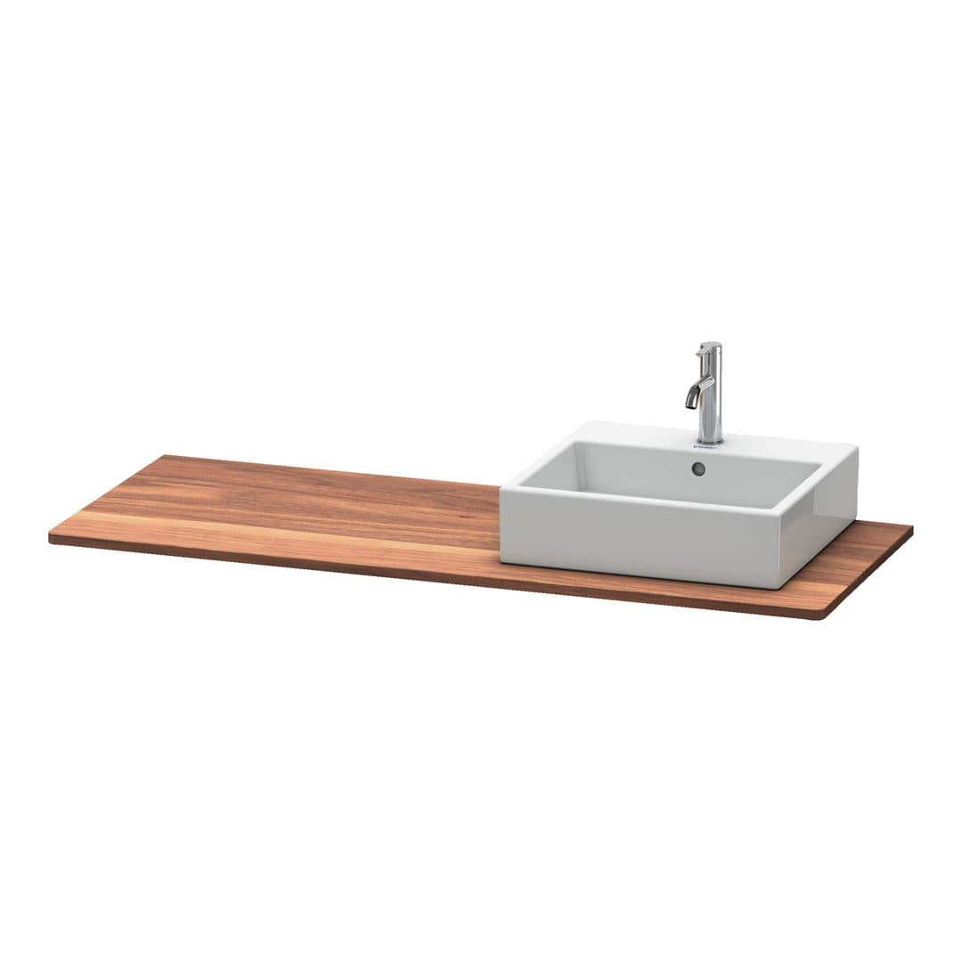 Duravit XSquare – Πάγκος Νιπτήρα – 1400 mm, νιπτήρας δεξιά – American walnut Matt, Solid wood (XS061GR7777)