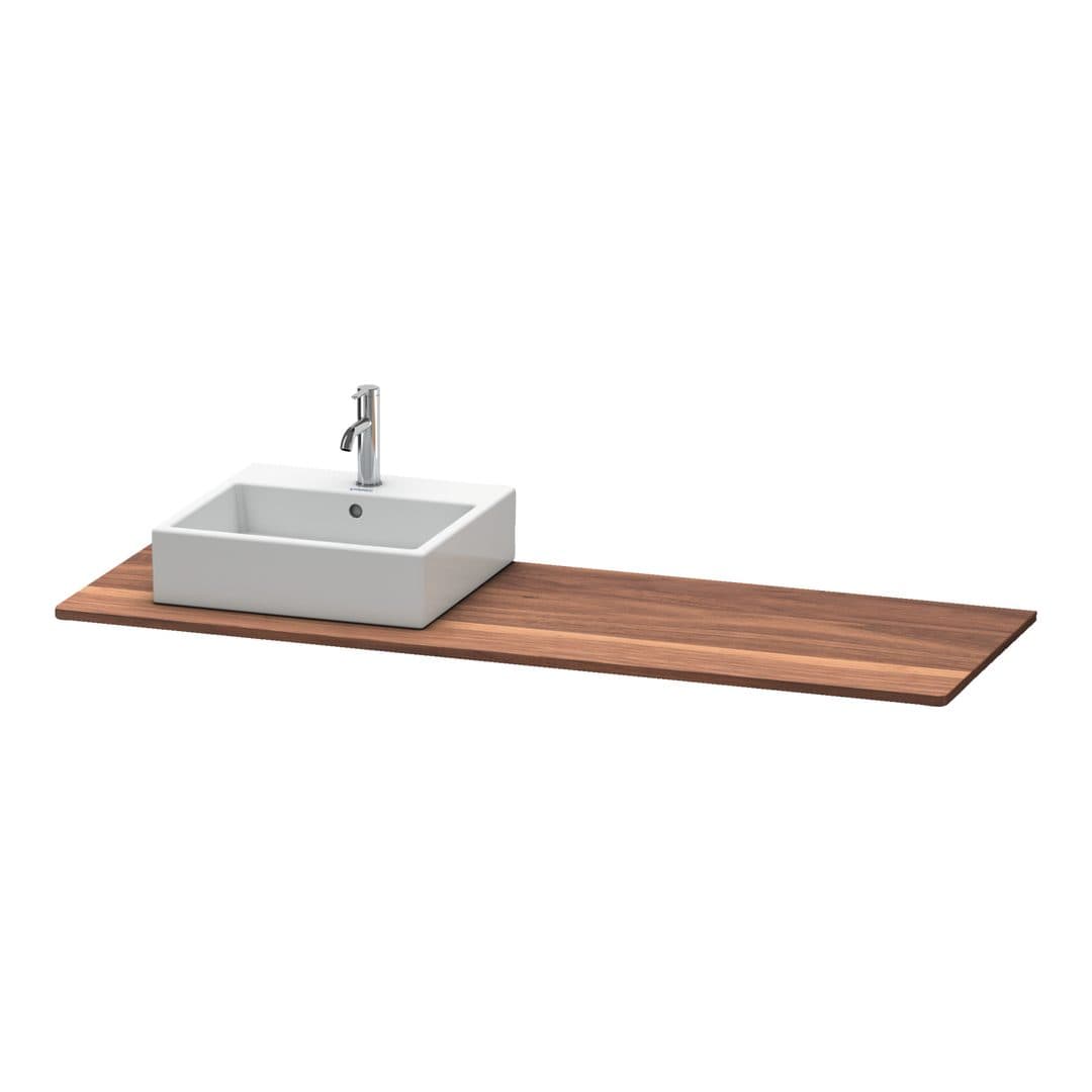 Duravit XSquare – Πάγκος Νιπτήρα – 1600 mm, νιπτήρας αριστερά – American walnut Matt, Solid wood (XS061HL7777)