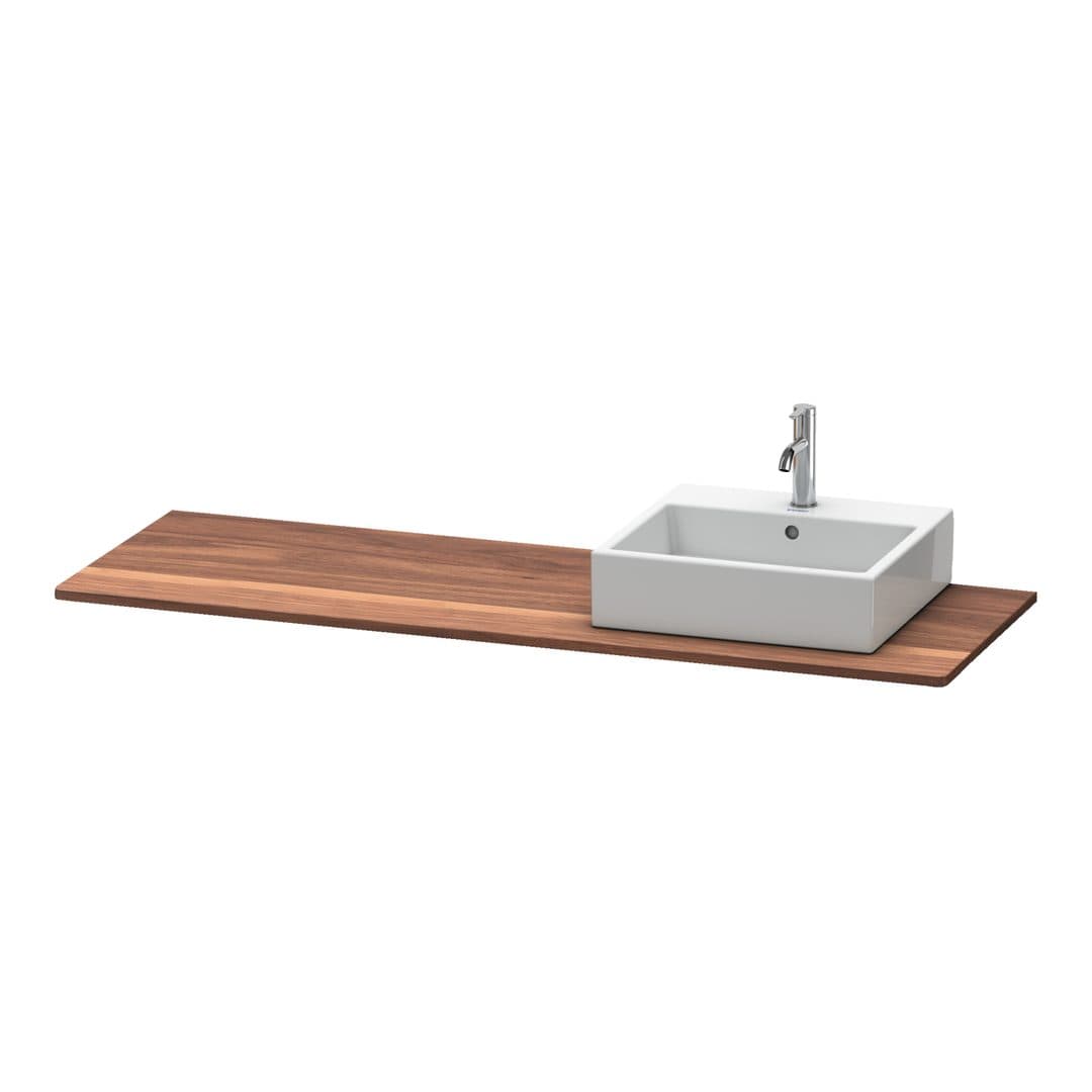 Duravit XSquare – Πάγκος Νιπτήρα – 1600 mm, νιπτήρας δεξιά – American walnut Matt, Solid wood (XS061HR7777)