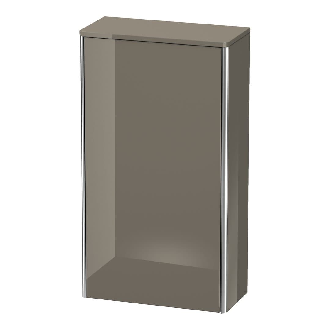 Duravit XSquare – Κολόνα Μπάνιου – 500 mm, μεσαία, 1 πόρτα, αριστερή, 500 x 236 x 896 mm – Flannel Grey High Gloss, Lacquer (XS1303L8989)