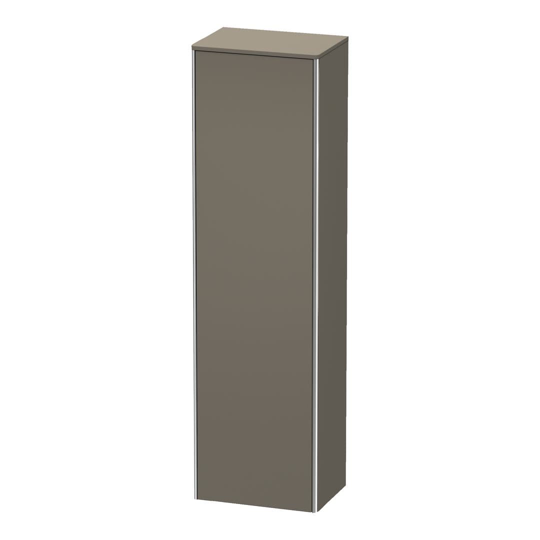 Duravit XSquare – Κολόνα Μπάνιου – 500 mm, 1 πόρτα, αριστερή, 500 x 356 x 1776 mm – Flannel Grey Satin Matt, Lacquer (XS1313L9090)