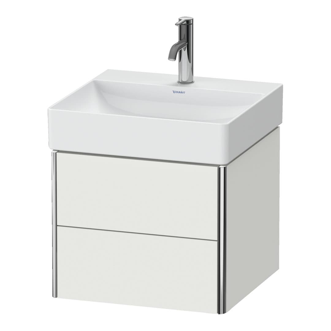Duravit XSquare – Έπιπλο Νιπτήρα – 484 mm, 2 συρτάρια, νιπτήρας κέντρο – Nordic white Satin Matt, Lacquer (XS416003939)