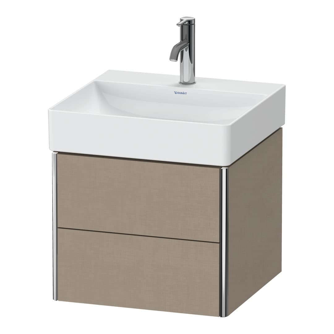Duravit XSquare – Έπιπλο Νιπτήρα – 484 mm, 2 συρτάρια, νιπτήρας κέντρο – Linen Matt, Decor (XS416007575)