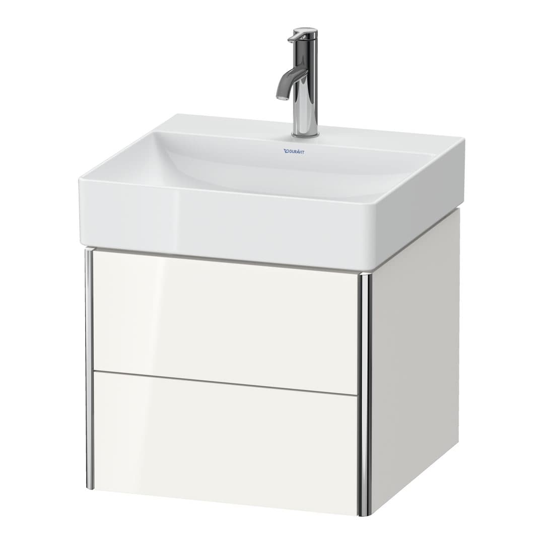 Duravit XSquare – Έπιπλο Νιπτήρα – 484 mm, 2 συρτάρια, νιπτήρας κέντρο – White High Gloss, Lacquer (XS416008585)