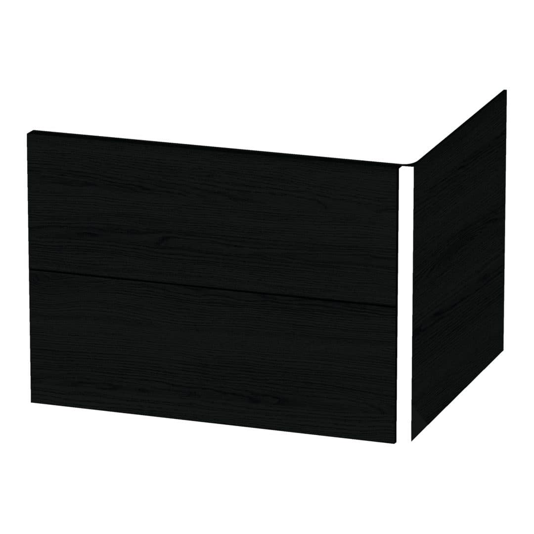 Duravit XSquare – Έπιπλο Νιπτήρα – 584 mm, 2 συρτάρια, νιπτήρας κέντρο – Black oak Matt, Decor (XS416101616)